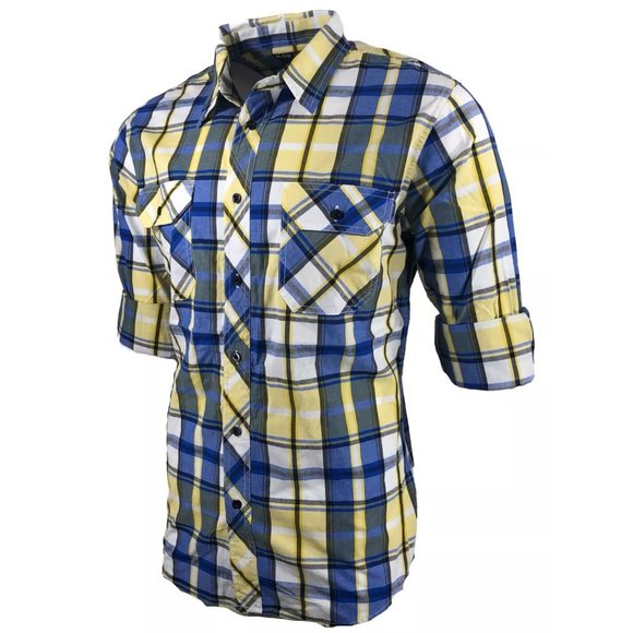 RAW STATE AFFLICTION Men's Button Down Shirt Long Sleeve - Picture 4 of 8